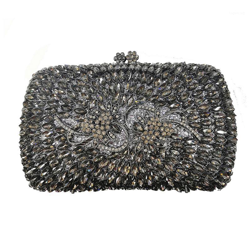 

2020 Best Designer Crystal Ladies Clutch Bag Women Evening Party Shoulder Purse 100% Handmade Female Rhinestone Mini Clutches1, Blue