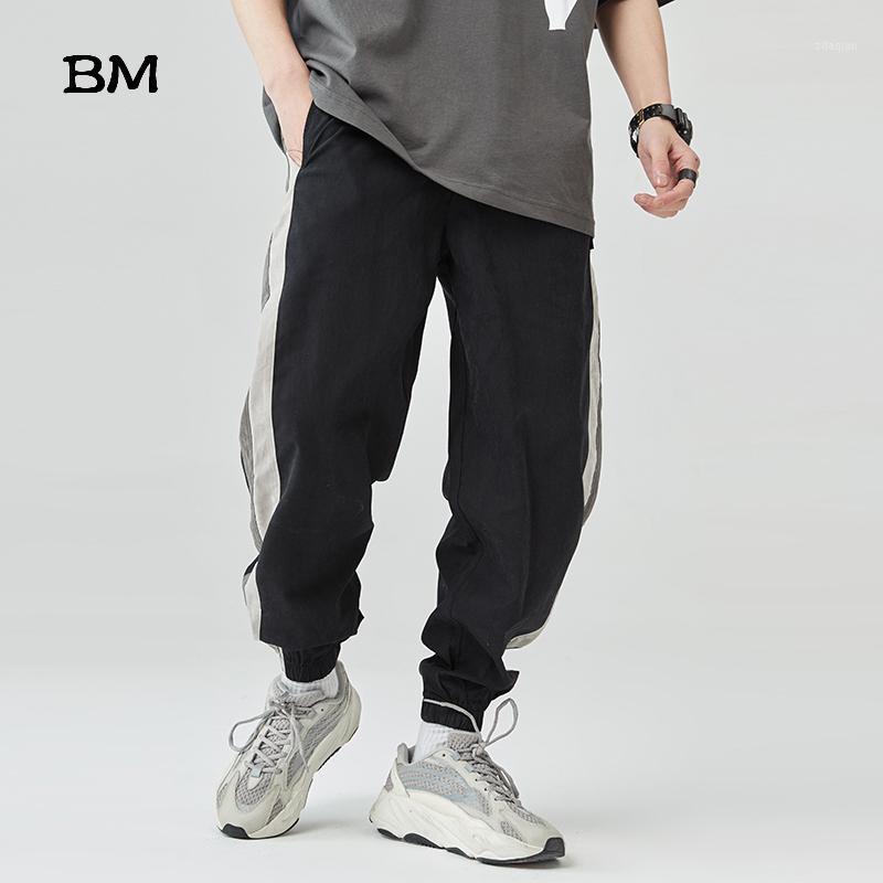 

Casual Trousers Fashion Clothes Male Japanese Streetwear Hip Hop Harem Sport Pants Kpop Korean Joggers Men Stripe Sweatpants1, Black