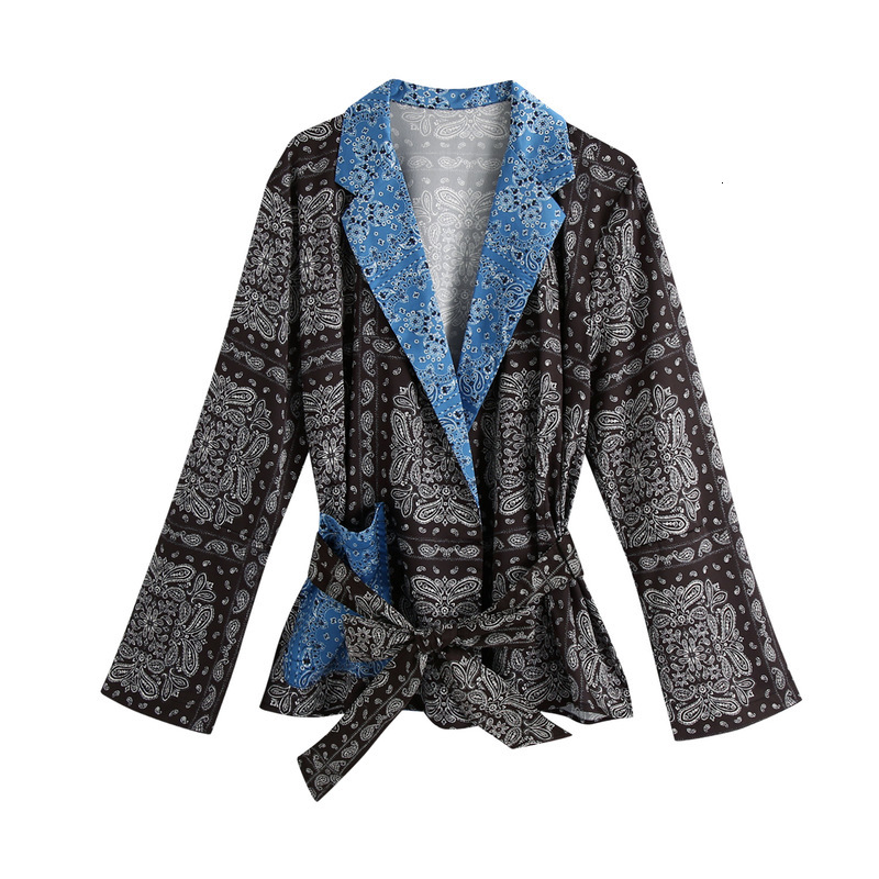 

2021 New Bb 2867 Autumn Europe and the United States Women's Cross Printed Blouses Women Long Sleeve Shirt Sfgy, See chart