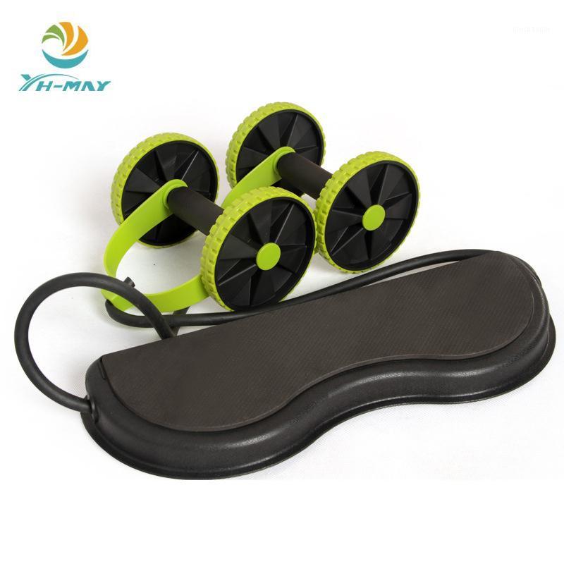 

New Wheel AB Roller Double Muscle Trainer Wheel Abdominal Power Resistance Bands Gym Arm Waist Legs Training Fitness Exercise1, Blue