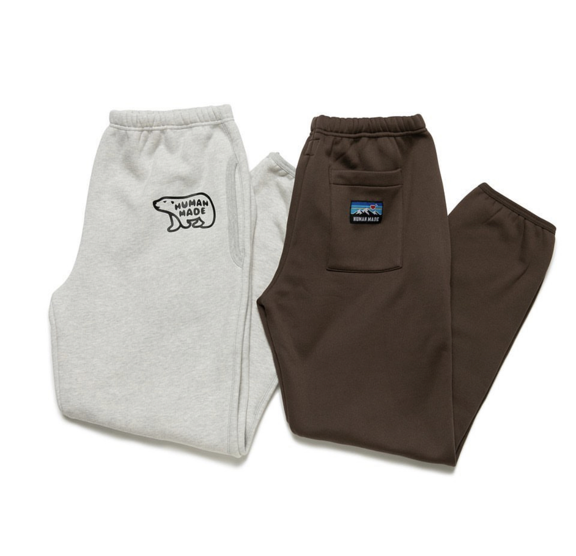 

21AW Winter Fit Polar Fleece Trousers Hip Hop Sweatpants Three-Pocket Styling, Grey