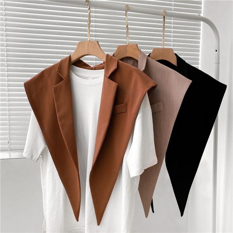 

Concave ~ new triangular shoulder trim shawl net red suit fake collar scarf