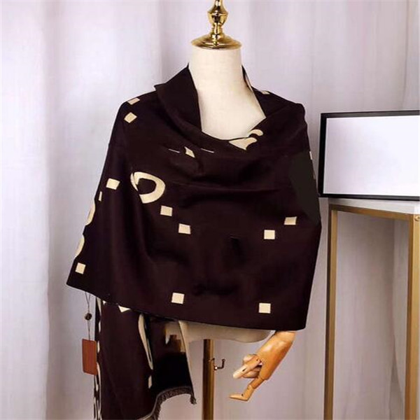 

New Arrival Women Cashmere Scarf Autumn Winter Fashion Man Womens Shawl Scarf Lattice Letters Scarves Size 190x65cm Top Quality