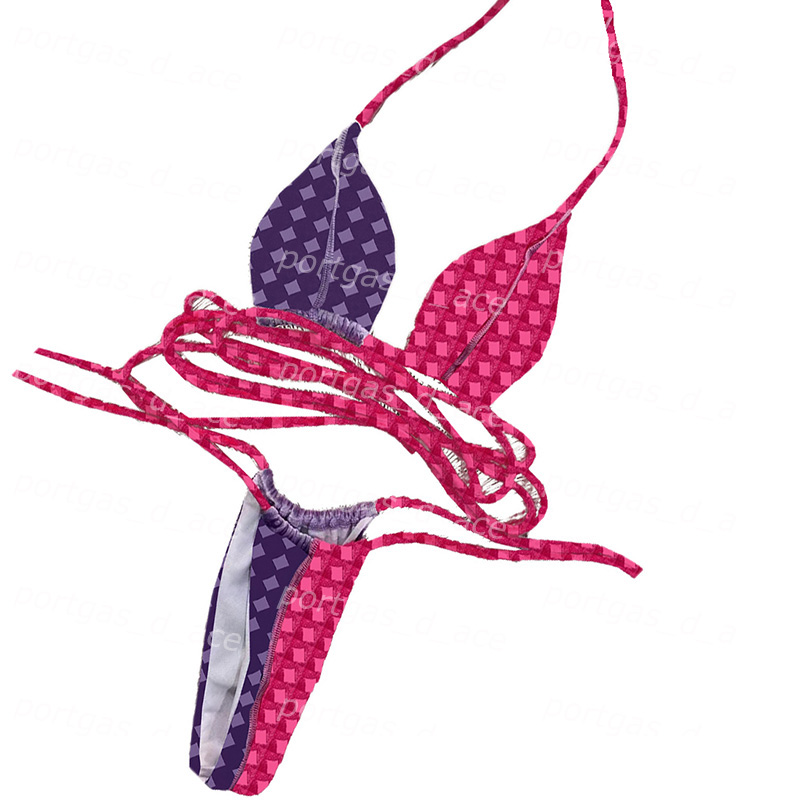 

Letter Flowers Bikini Set Color Matching Swimsuit with Tie SpasHG Womens Sexy Beach Bra Thongs Split Velour Design Bathing Suit Ladies Summer Holiday Swimwear