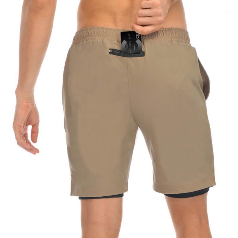 

New 2020 Summer Men 2 in 1 Running Shorts Jogging Gym Fitness Training Quick Dry Beach Short Pants Male Sports Workout Bottoms1, Orange