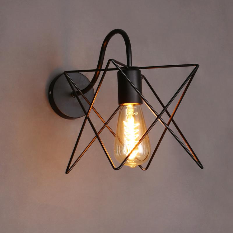 

Vintage Wall Lamp Iron Cage Wall Sconces Bedroom Bathroom mural luminaire arandela Lighting Retro Lights Kitchen Fixtures