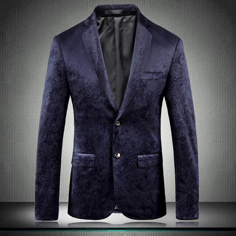 

Classic Luxury Velvet Blazer Male British Style Wedding Prom Single Breasted Blazers For Man Fashion Slim Fit Mens Blazers 5XL, As pic