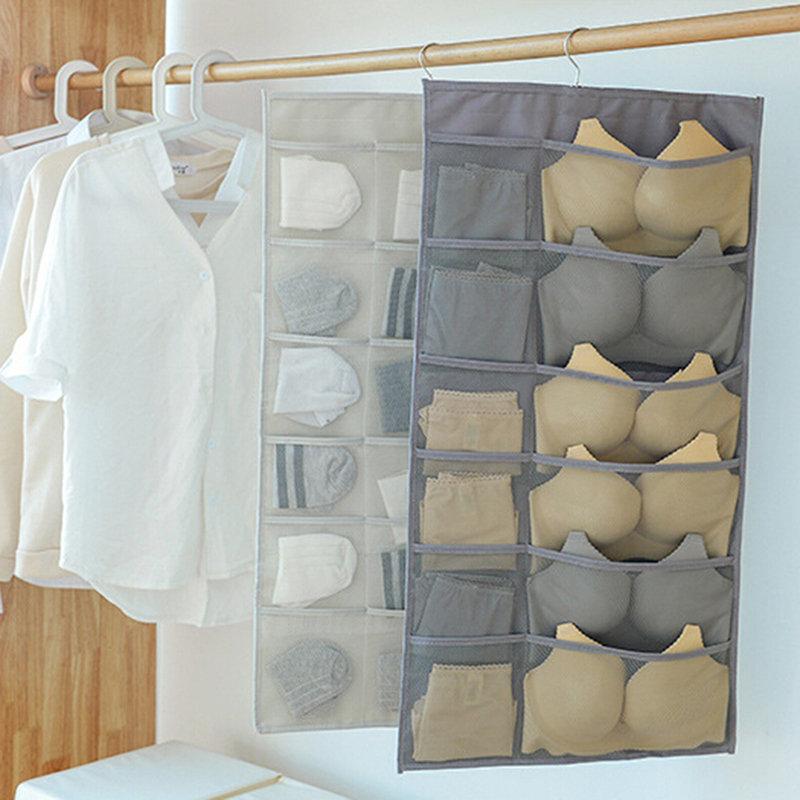 

Foldable Wardrobe Wall Door Back Hanging Bag Underwear Sock Tie Hanging Shoe Storage Bag Organizer Sundries Pockets