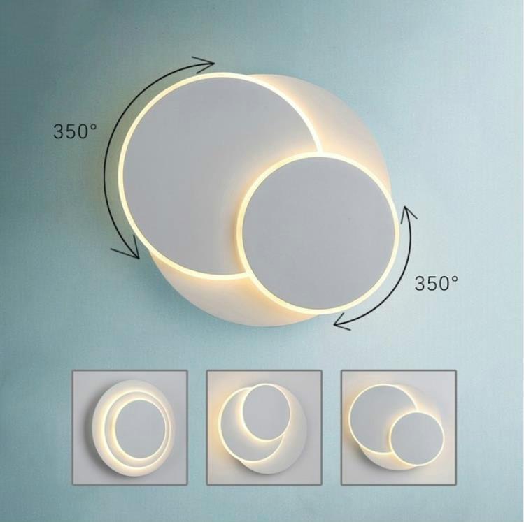 

18W LED Wall Lamps 350 degree rotation Bedroom Beside Reading Wall Lights Indoor Living Room Corridor Hotel Lighting Decoration