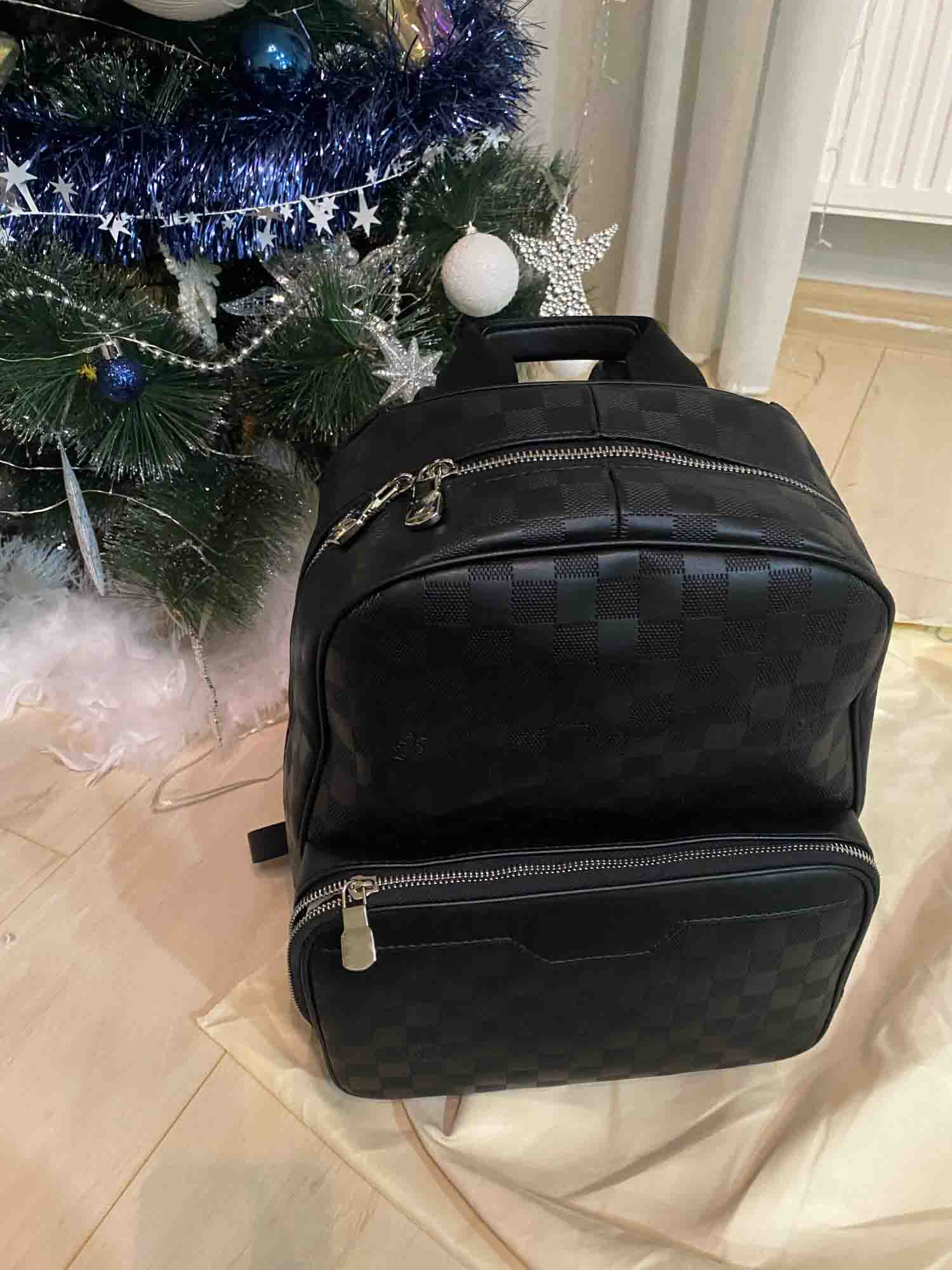 

HH Black embossing Backpack Fashion Men Christophers Backpacks Shoulder Bags Handbag Purse Genuine leather Bag Adjustable Shoulders Strap Schoolbag Satchel, Add shipping fee