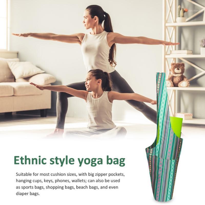 

Retro Gym Storage Bag Fitness Yoga Mat Blanket Carry Pouch Outdoor Sports Fitness Yoga Mat Water Keys Shoulder Pouch1, As pic