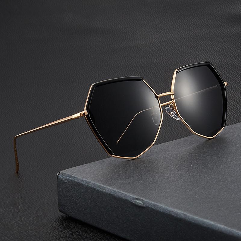 

Polygon Sunglasses Men Vintage Octagon Metal Sunglasses for Women Goggle Sun Glasses Ladies Gafas De So