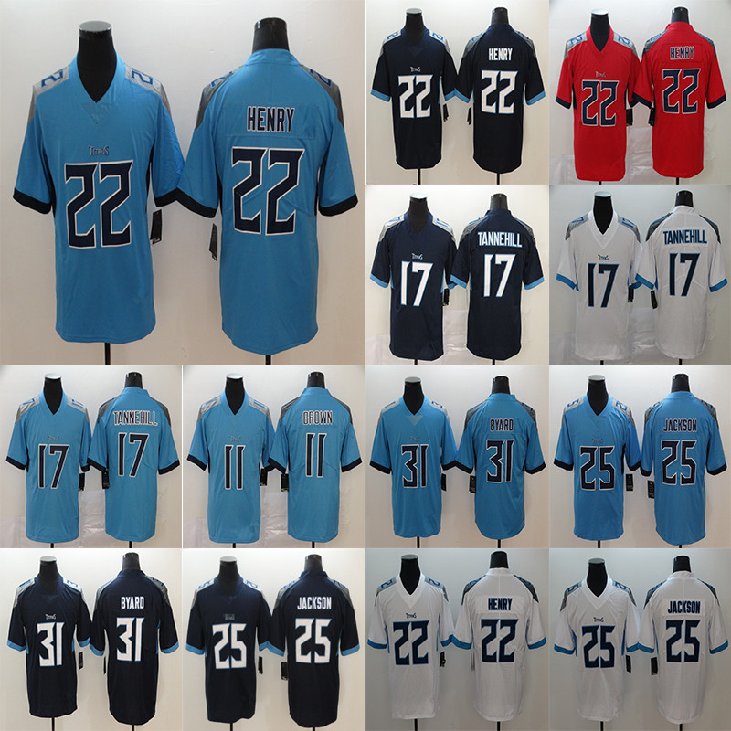 

2 Julio Jones 22 Derrick Henry jersey Tennessee Ryan 17 Tannehill Titans 31 Kevin Byard Football Limited Jerseys, Navy blue