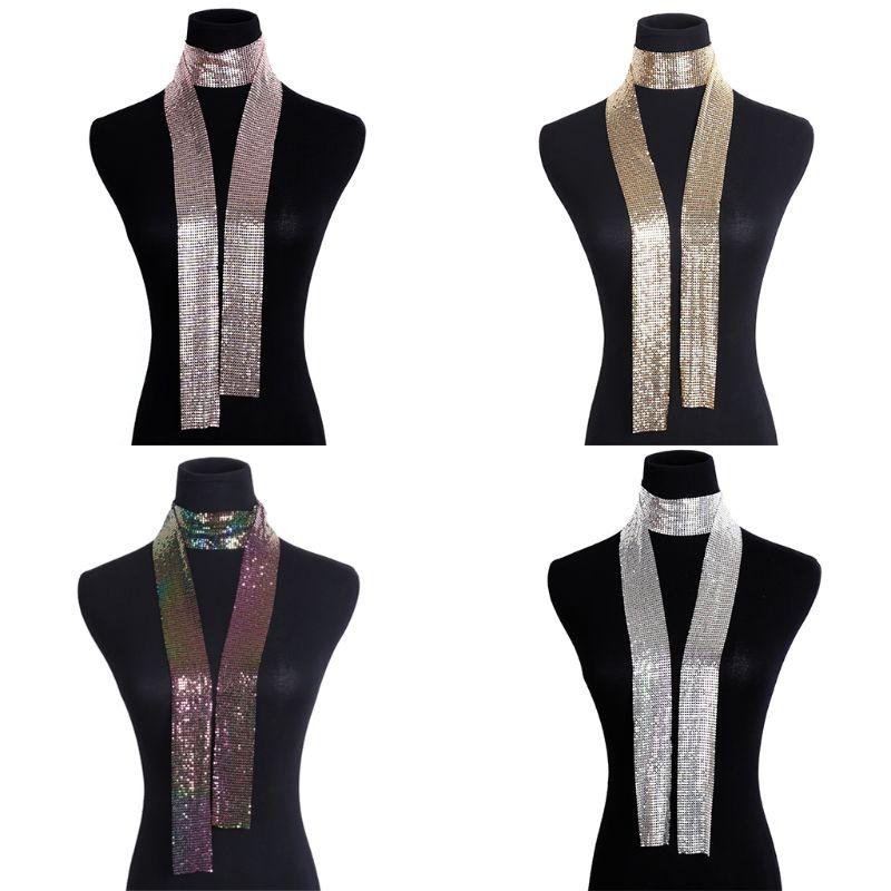 

Alloy Sequins Pendant Long Choker Necklace Pendant Neck Collar Necklaces 40JF