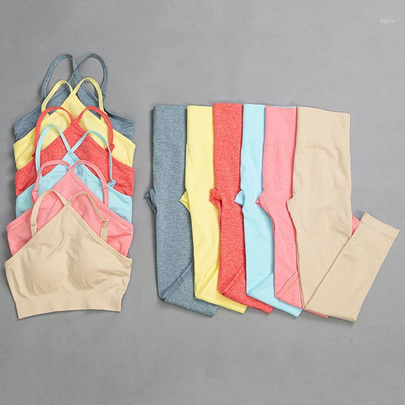 

6 Colors Seamless Yoga Suit Gyms Sport Bra Fitness For Leggings Workout Runinng Joggers Yoga Set Women Tracksuit Tight Pants1, Brapants pink