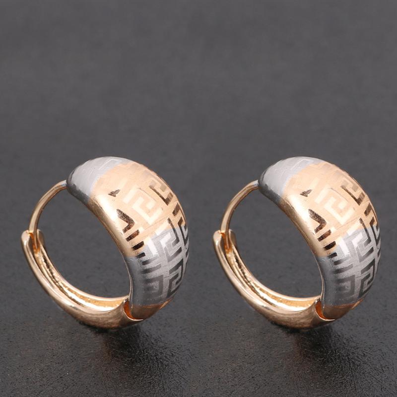 

Wholesale Price Drop Shipping Women Wall Pattern Hoop Earrings Jewelry Fashion Round Ear Hoops For Female Girls Party Give Gift