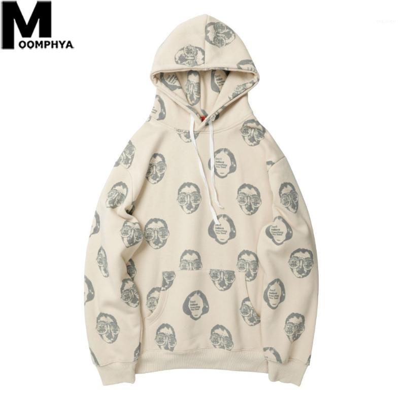 

2019 Funny Printed Heads Fleece Hoodies Men Winter Streetwear Hip Hop Letter Hooded Sweatshirts Men Hoodies Oversized1, Khaki