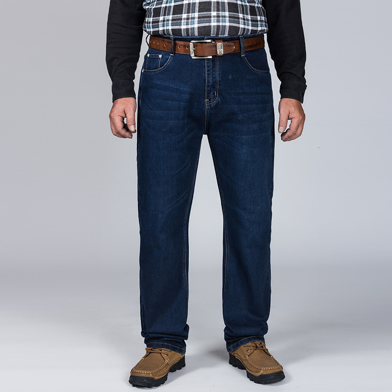 

2021 Men's Brim Size 30-48 Formal Breech Pants Thin Stretched Dark Blue Spring Embroidery M9DW
