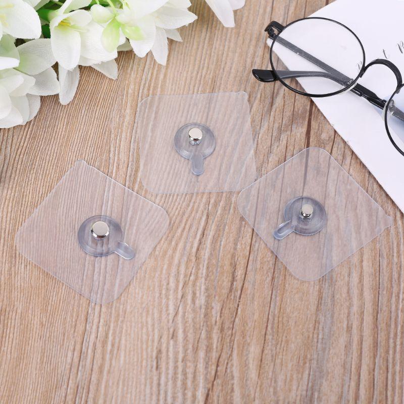 

2pcs Seamless Self Adhesive Nail Hook Holder Wall Hanger Hanging kit For Photo Frame Painting Picture Poster Clock No Drilling