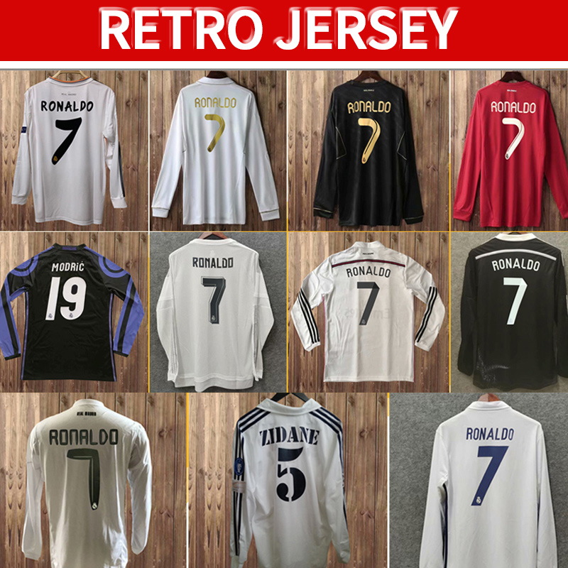 

2001-2007 Real Madrid SEEDORF RAUL ZIDANE BECKHAM Mens RETRO Soccer Jerseys 2011-2018 RONALDo KAKA' SERGIO RAMOS Long Sleeve Football Shirt, 2016 2017