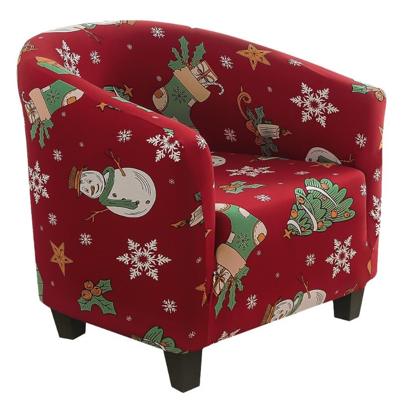 

Christmas Elastic Stretch Sofa Cover Chair Cover Armchair Protector Furniture Slipcover Cartoons Snowman Elk Living Room ^o
