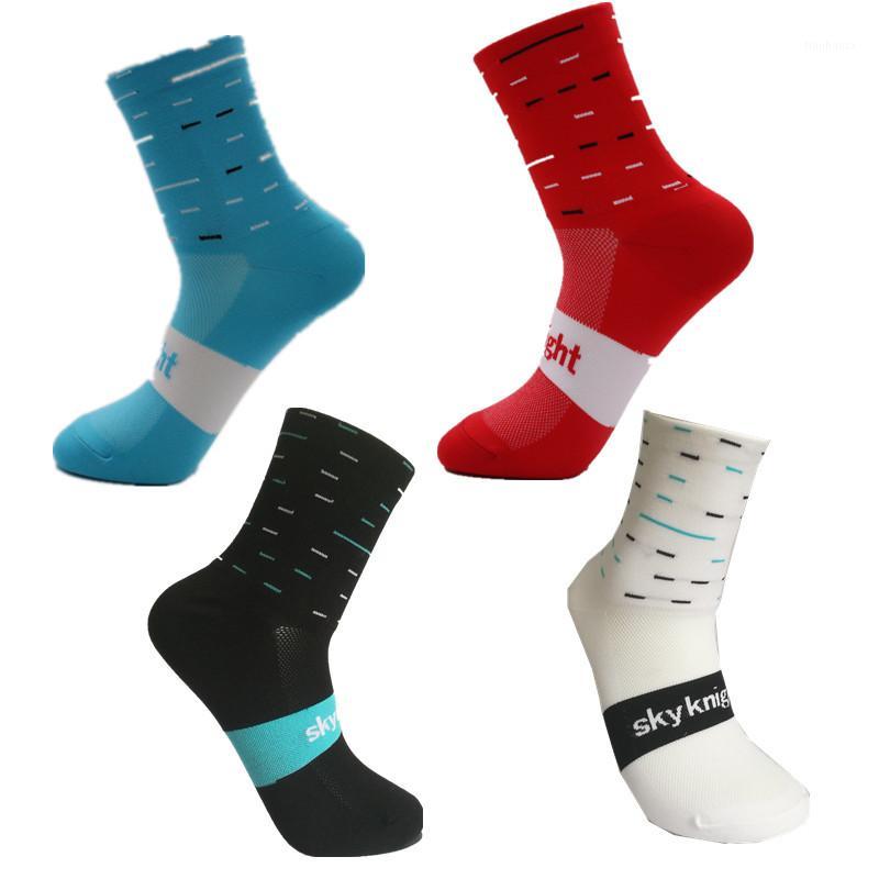 

New High Quality Professional Road Cycling Socks Breathable Sports Running Socks Bicycle Bike1, Red