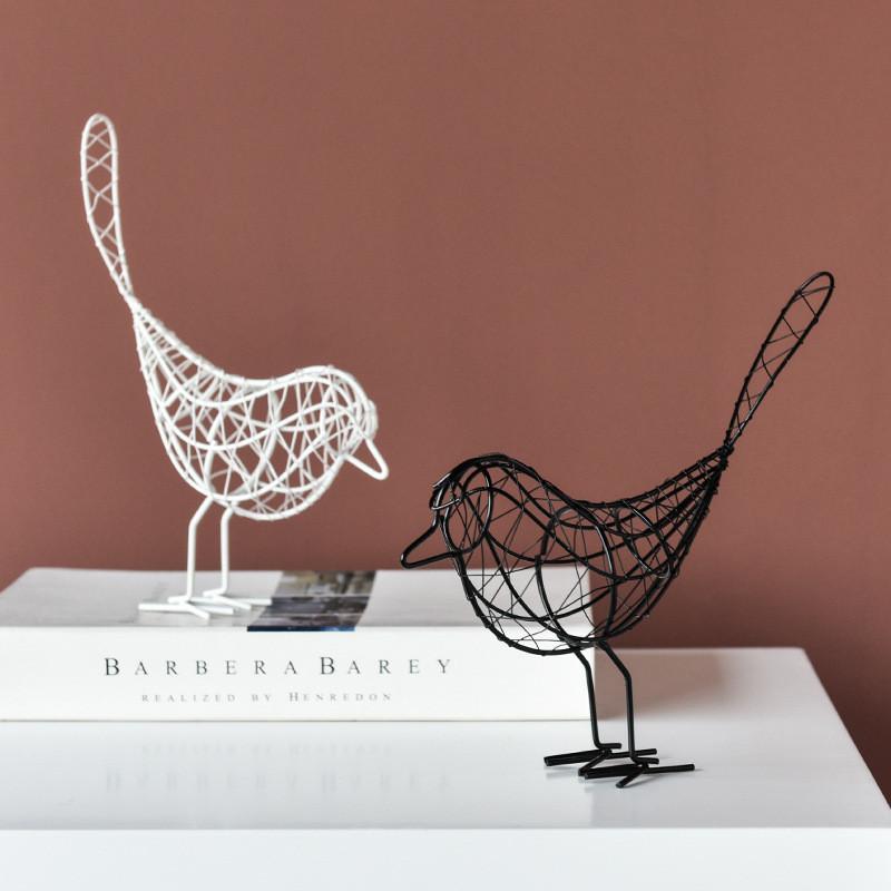 

VIP] Modern Minimalist Iron Handicrafts Hollow Bird Creative Office Desktop Decor Living Room Home Decoration