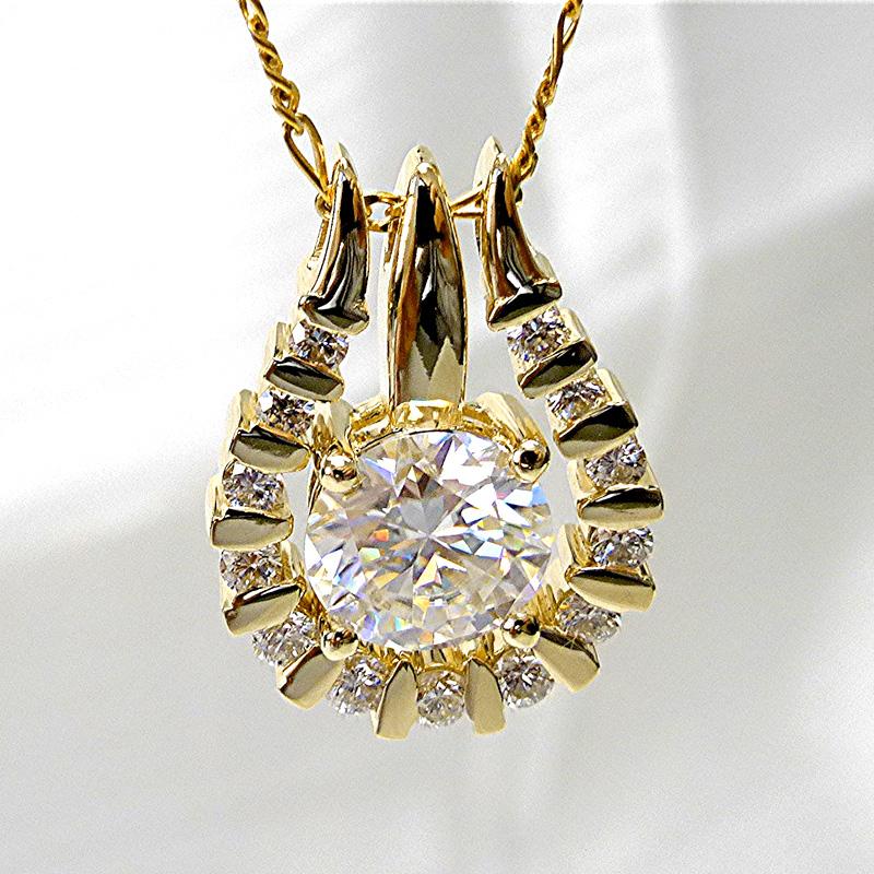 

Pendant Necklaces CAOSHI Exquisite Gold Color Necklace With Luxury Bling Cubic Zirconia Jewelry For Women Wedding Engagement Accessories