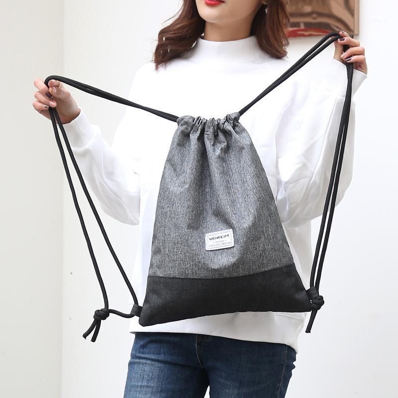 

Fitness Bag Water-resistant Drawstring Backpack Bag Casual Sport Gym Sackpack Travel for Men Women Drawstring exercise1, Dark blue