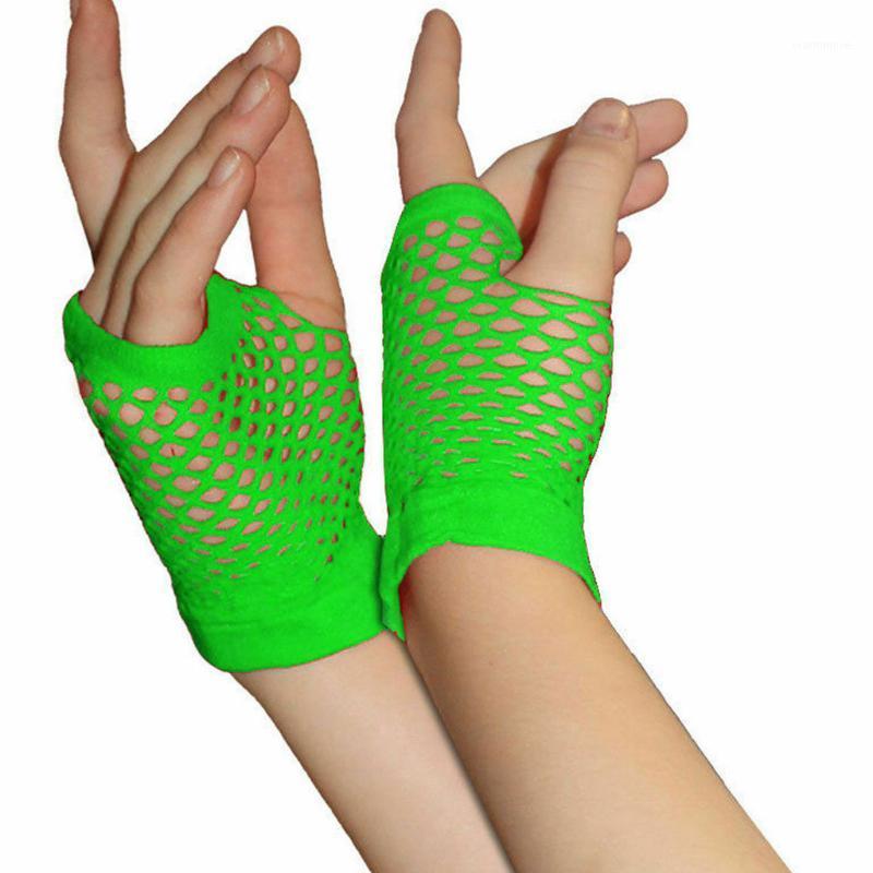 

Ladies Girls Short Mesh 80s Style Fishnet Gloves Hen Night Party Wear Gloves Sun Protection Accessories Lace Hollow-out1