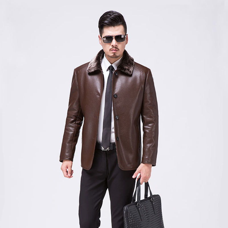 

Fashions New Plutonium of Solid Black Men Fur Coat From the False Fitting Young Motorcycle Suede Men's Jacket Yyj0050 7zij, Brown