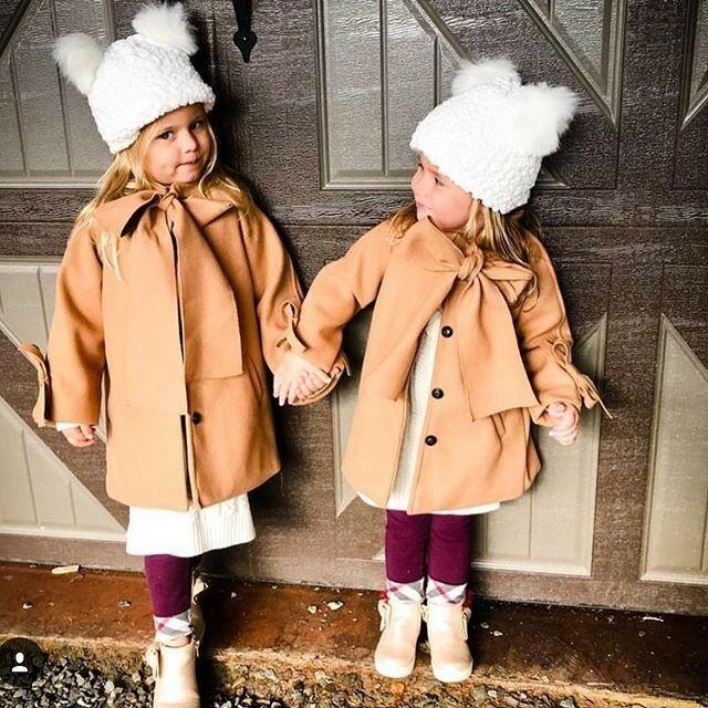 

2021 New Winter Autumn Toddler Kids Baby Girls Coat Warm Wool Bowknot Trench Coat Overcoat Girls Kids Long Sleeve Outwear Jacket, Pink