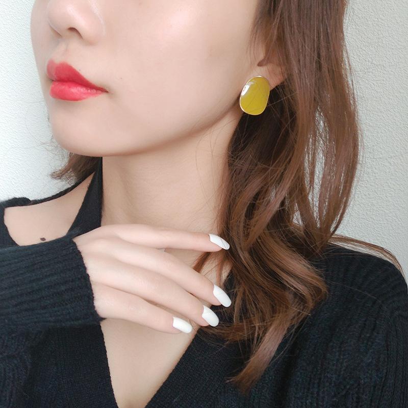 

Dangle & Chandelier TIMEONLY Vintage Enamel Earrings Dark Red Beige Blue Orange Color Oil Earring Beautiful Elegant Jewellery For Women Lady