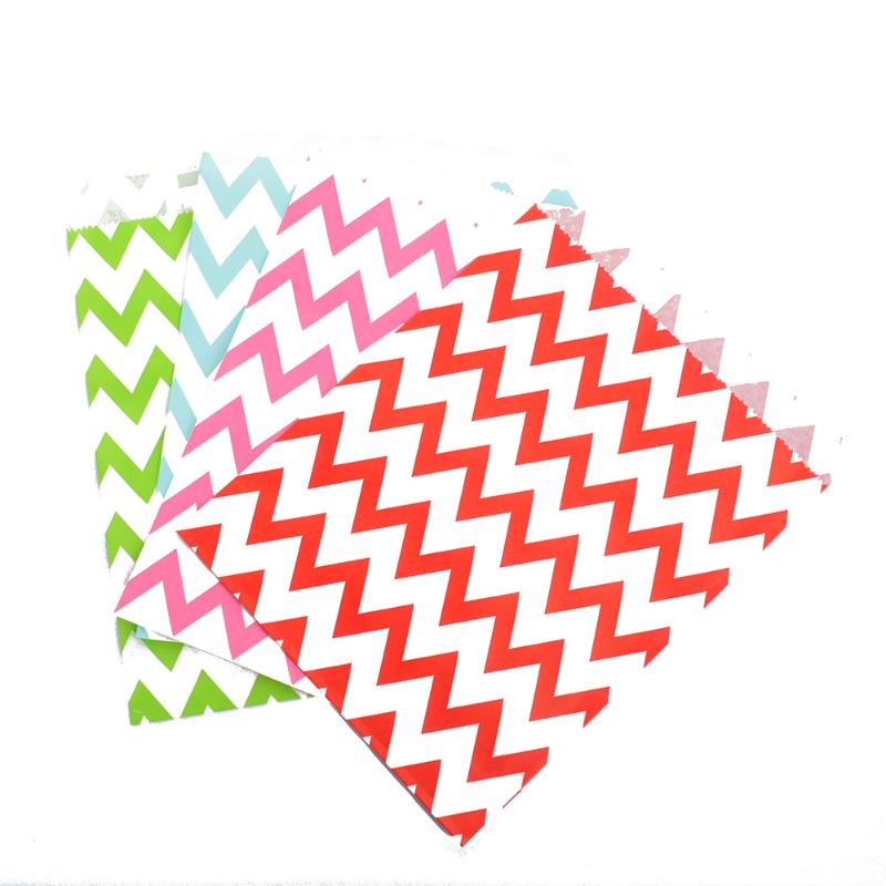 

25pcs Grease Proof Popcorn Candy Paper Bags Packaging Pocket For Kids Birthday Party Decoration