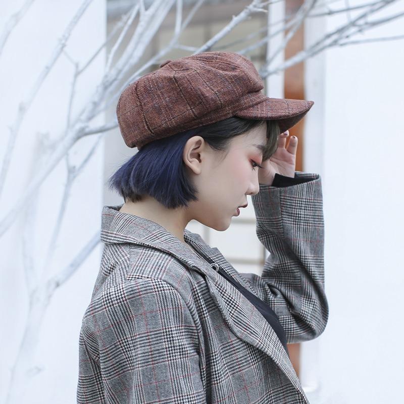 

Berets British StyleWomen Retro Hats Fashion Stylish Artist Painter Sboy Caps All-Match DM1047, Black