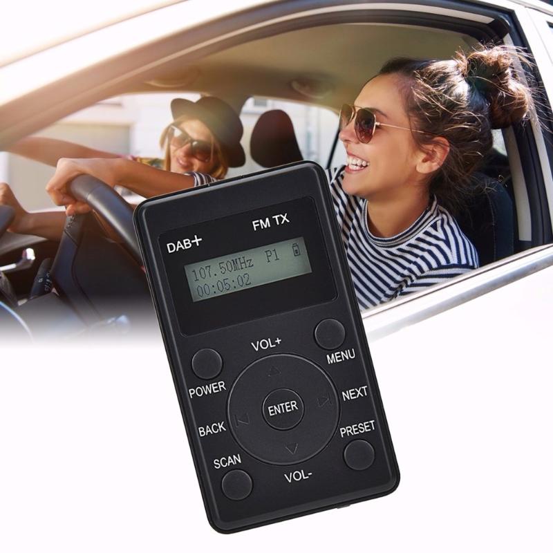 

Portable DAB/DAB FM Radio Receiver with Earphone LCD Display Screen Support for Car DAB Transmitter Car Radio Broadcasting