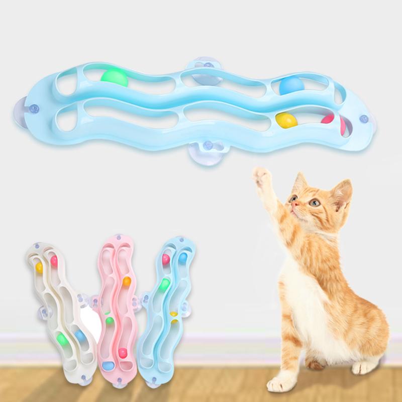 

Pets Cat Toys Interactive Track Ball Toy for Cats Fun Cat Tunnel Toy Intelligence Disc Training Product Pet Supplies