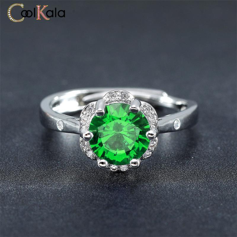 

Wedding Rings Coolkala Simple Round Tourmaline Ring For Women