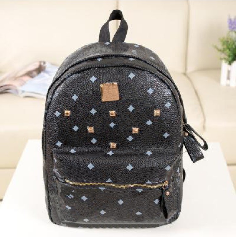 

2021 hot Arrival Fashion Designer Punk Rivet Backpack School Bag Unisex Backpack Student Bag Women Travel STARK BACKPACK Letter Printed, Khaki