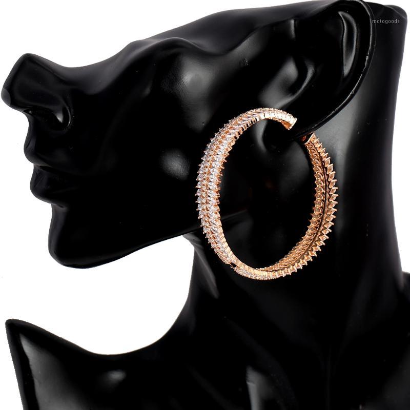 

Bride Talk Full Micro Paved Cubic Zircon Crystal Big Size Oval Round Earrings Fashion Jewelry For Women Party Daily Life1