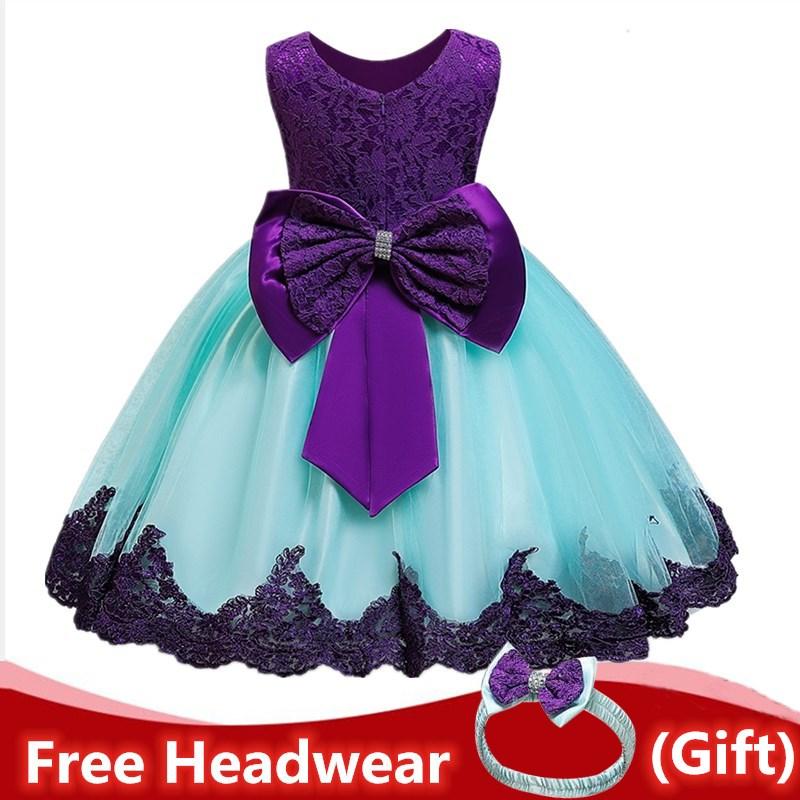 

Girl's Dresses Toddler Girl Dress Tutu Princess Party For Baby Girls Christening 1st Birthday Born Lace Vestido, Red;yellow