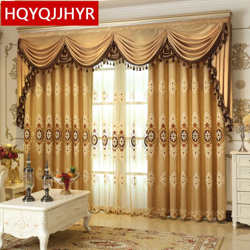 

2020 European and American style luxury embroidered curtains for living Room sheer curtains for bedroom window curtain kitchen, Tulle