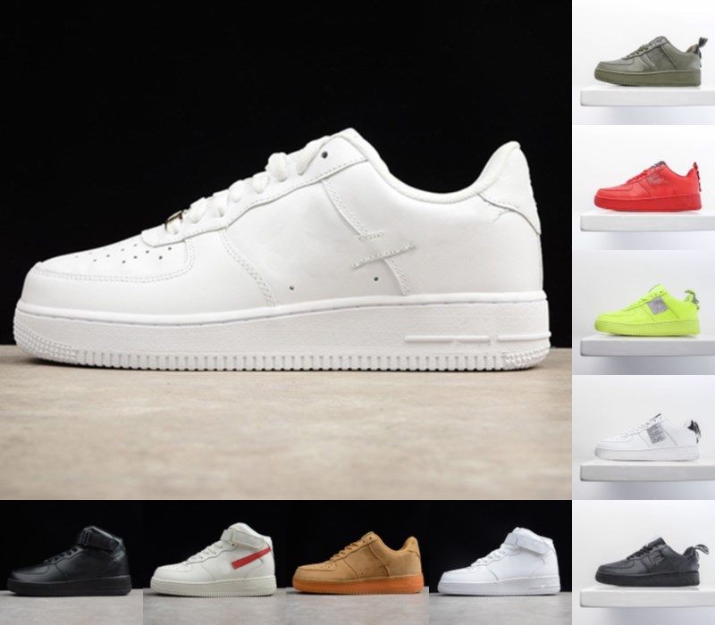 

2021 NEW high quality Men Low Skateboard Shoes Cheap Outdoor One Dunk 1 Knit Euro Air High Women All White Black Red Trainer Casual Shoes, White;red