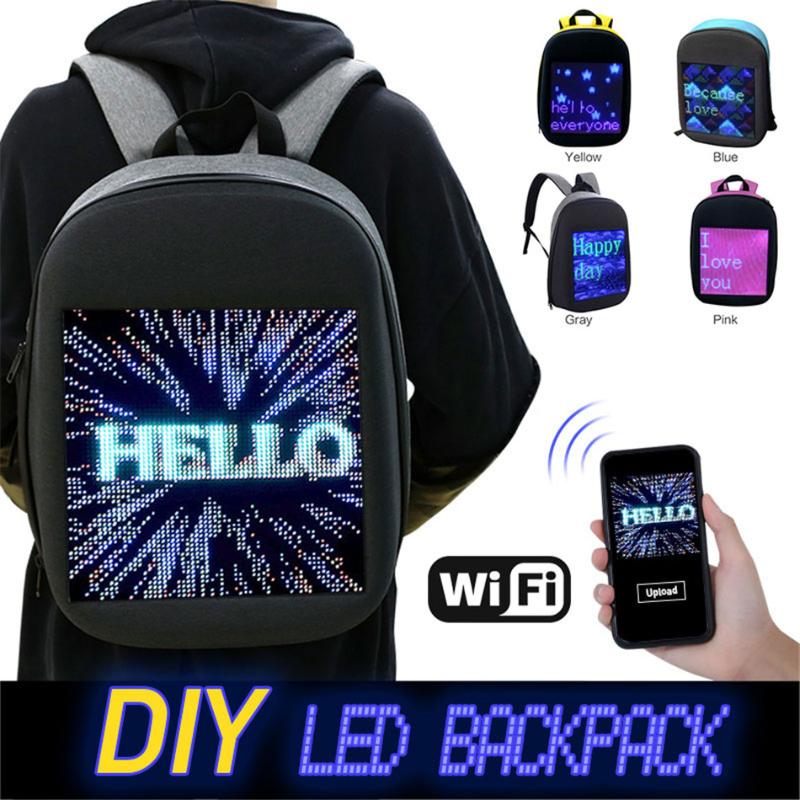 

Fashion Bag Backpack LED Backpack For Men Women 2021 New Nylon Mountaineering Backpacks Male Sports Bags Large Capacity Backbag, Blue