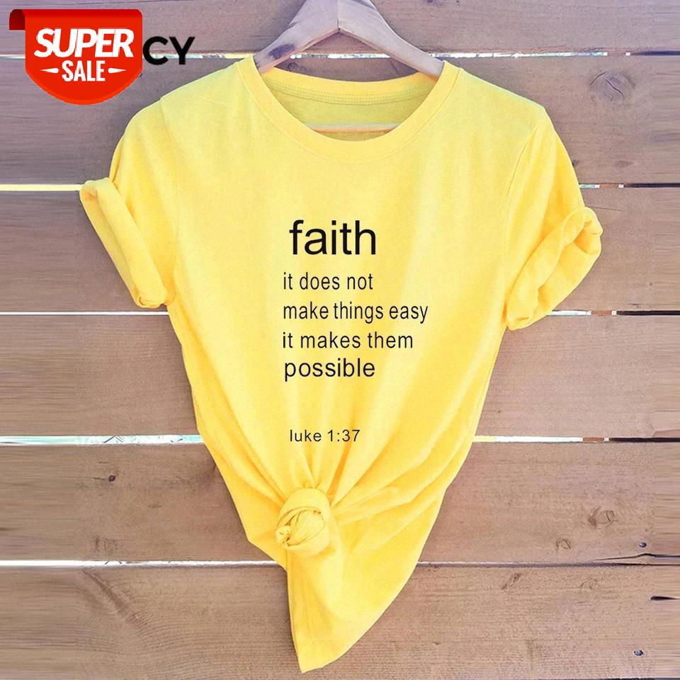 

JFUNCY Faith Christ Jesus Summer Soft Cotton T-shirts Women Casual Tshirt Female Plus Size Harajuku Graphic Tee Tops #if4U, White
