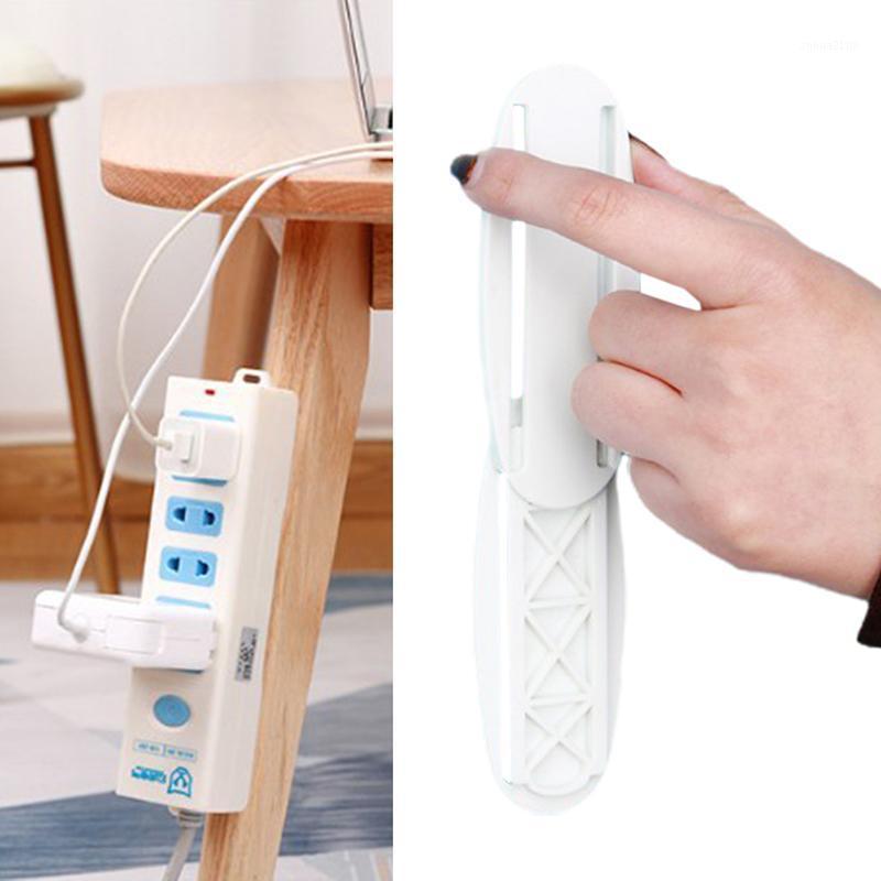 

Self-Adhesive Desktop Socket Fixer Cable Organizer Seamless Punch-free Plug Sticker Holder Wall1