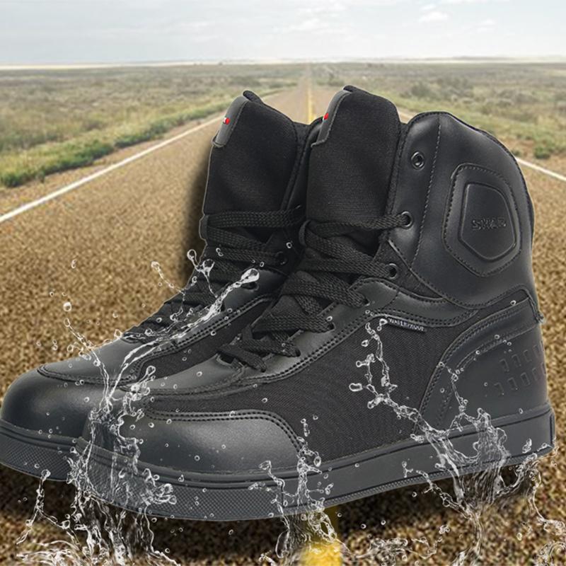 

SHAD men motorcycle protection shoes men waterproof motorcycle Protect motor scooter boots motorbike racing locomotive shoes