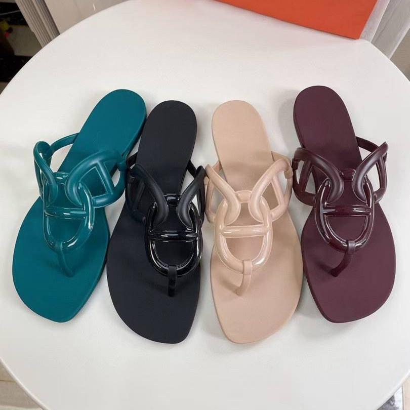 

2022 Women Flat flip-flops Slippers Fashion Summer Egerie Sandals Beach Slippers Luxury Brand Ladies cool silpper slides sandal shoes size 35-41