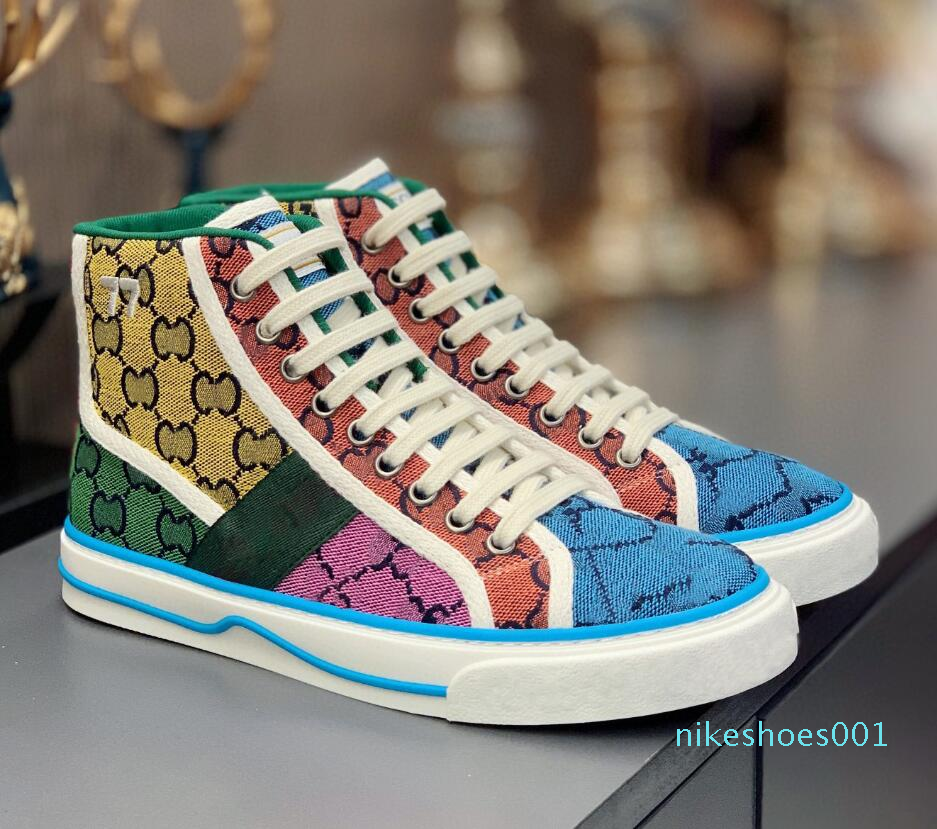 

Designers Tennis 1977 sneaker canvas Luxurys Shoe Beige Blue washed jacquard denim Women Shoes Ace Rubber sole Embroidered Vintage 2111, Black