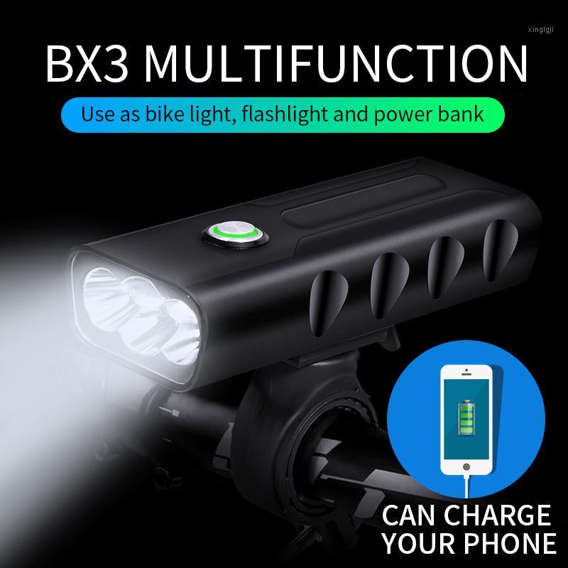 

Bike Light USB Rechargeable 5200mAh Bicycle Light Waterproof LED Headlight Power Bank Bike Accessories1
